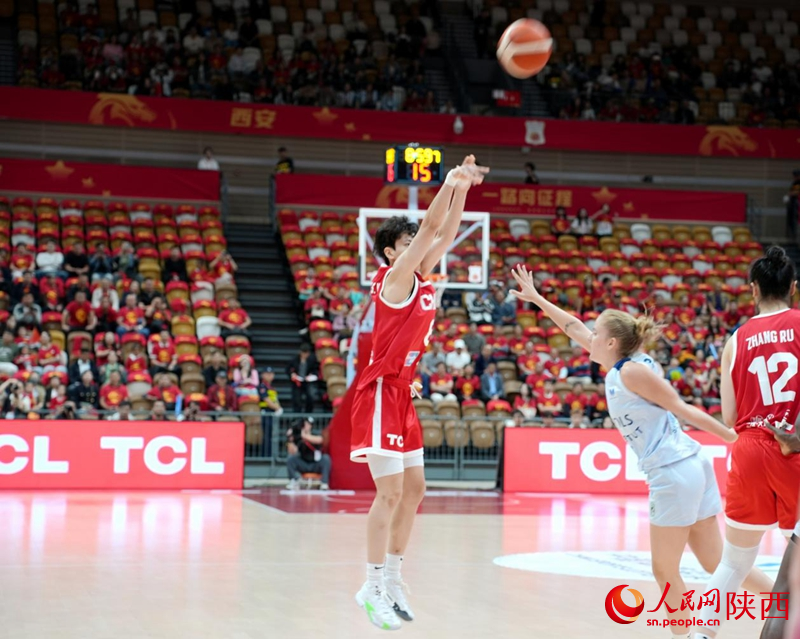 熱身賽精彩瞬間 中國女籃戰(zhàn)勝尤文圖特女籃