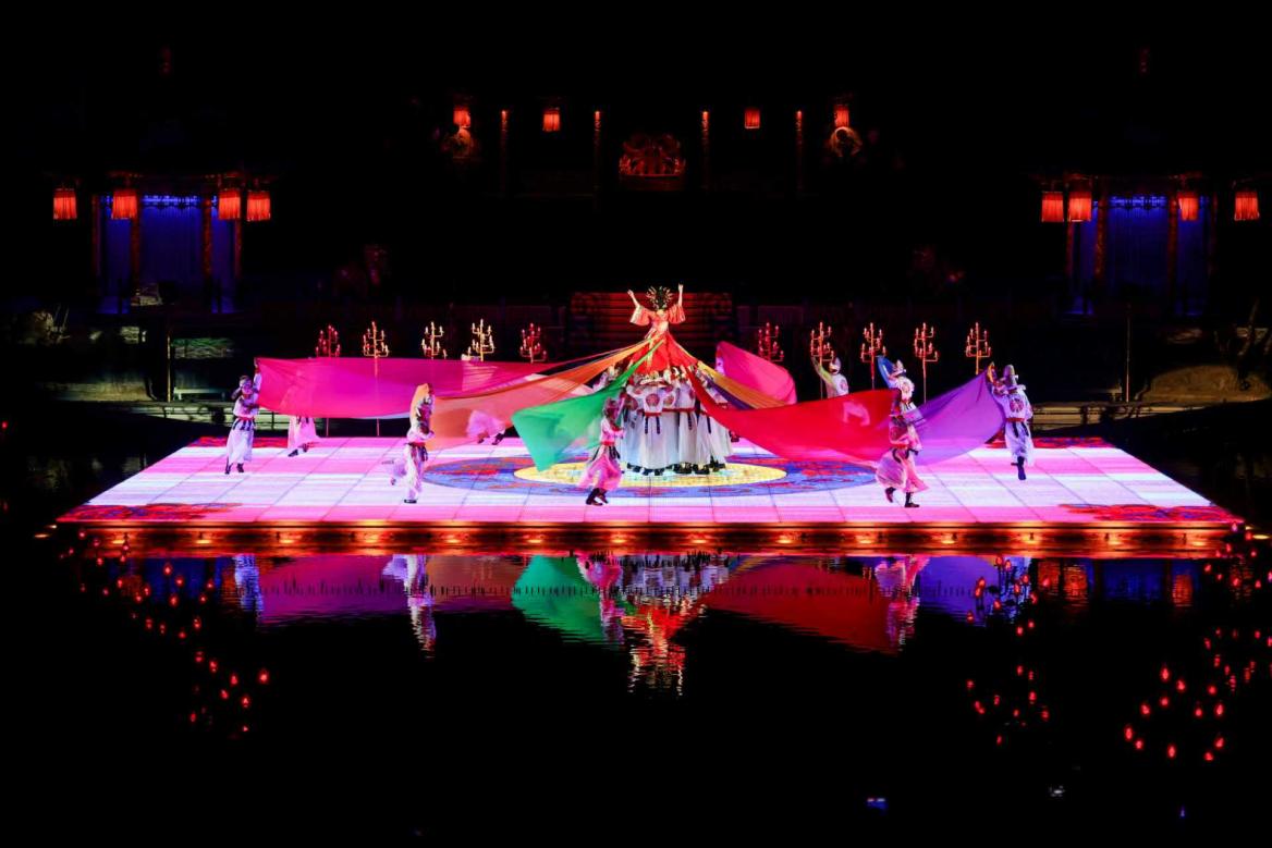 《長恨歌》演出現(xiàn)場。西安華清宮景區(qū)供圖